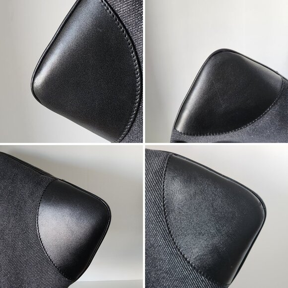 Vintage Gucci Black Denim Leather Jackie Hobo With Silver Clasp - Tom Ford Era - Picture 4 of 7